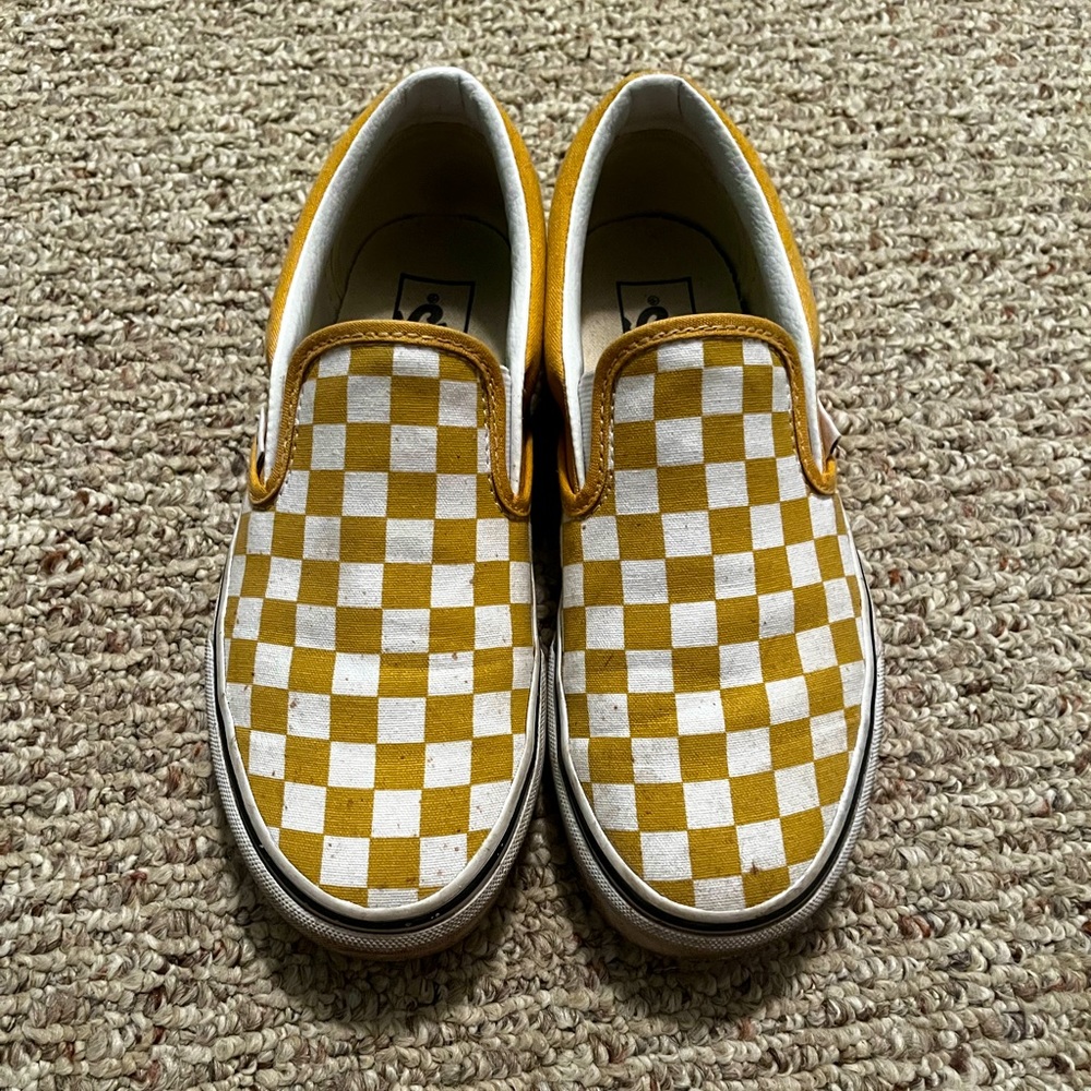 Yellow checkered vans